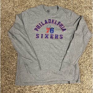 47 Brand Philadelphia 76ers long sleeve gray t-shirt, large